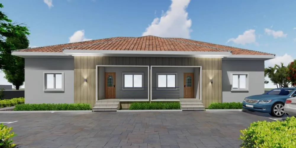 300 SQM - 3 Bedroom Semi-Detached Bungalow