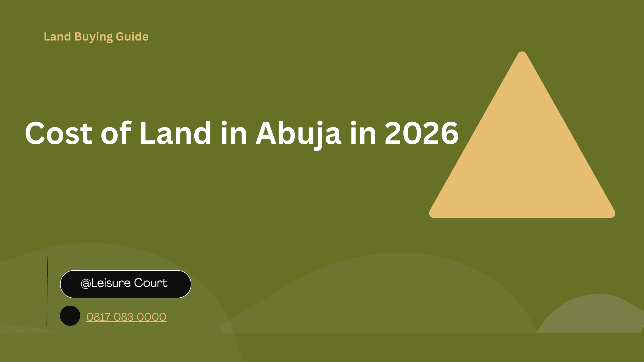 Cost of Land in Abuja in 2026