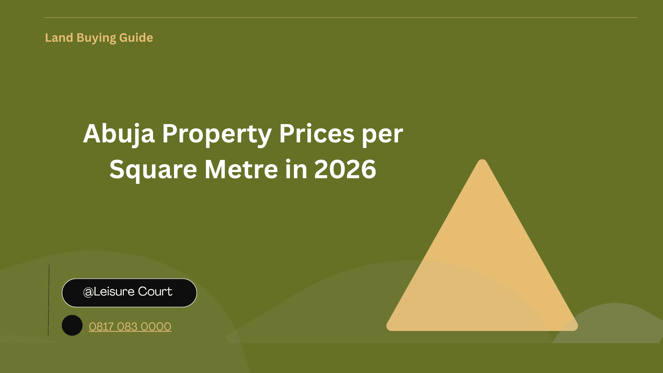 Abuja Property Prices per Square Metre in 2026