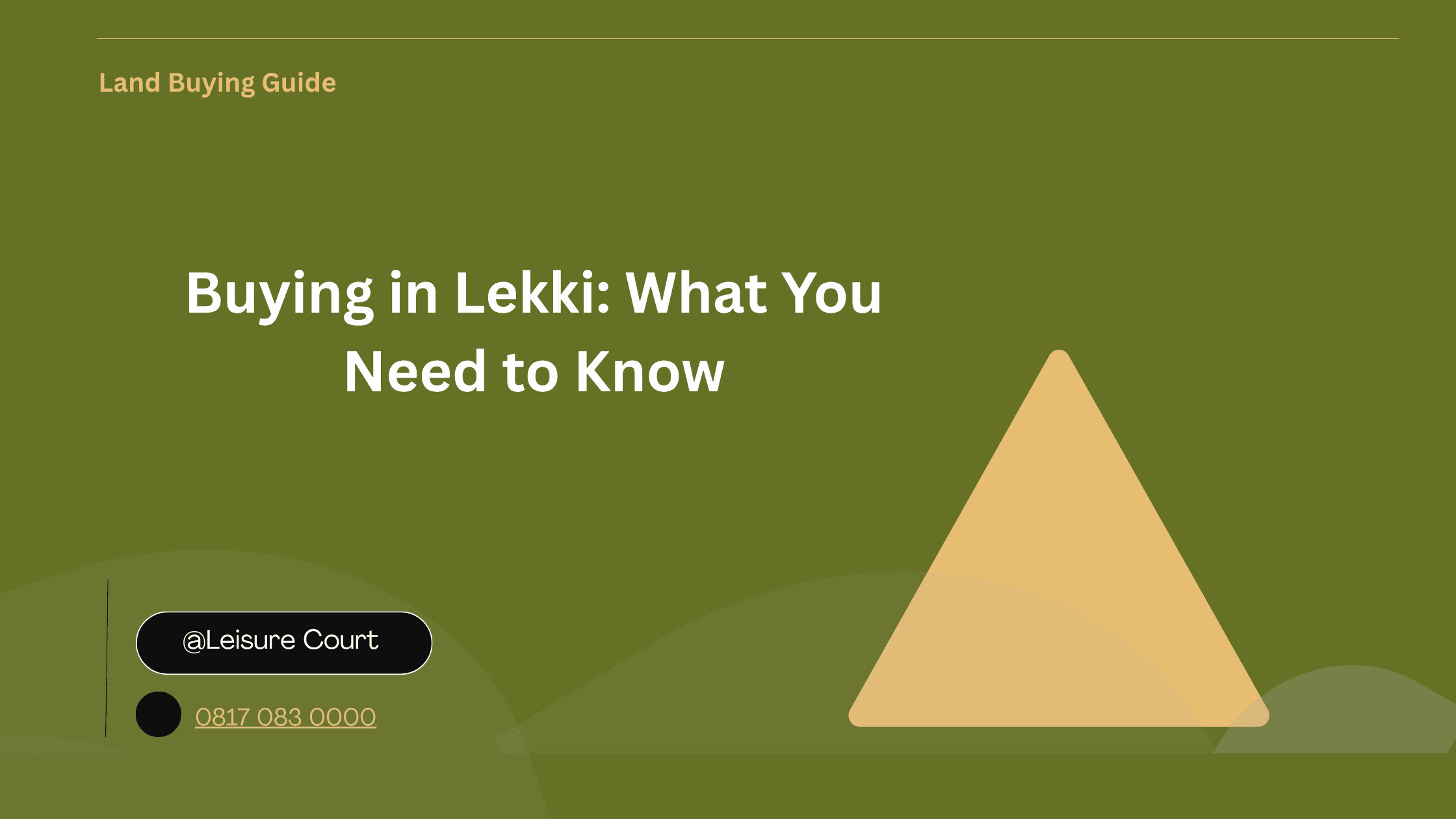 Buying in Lekki: What You Need to Know