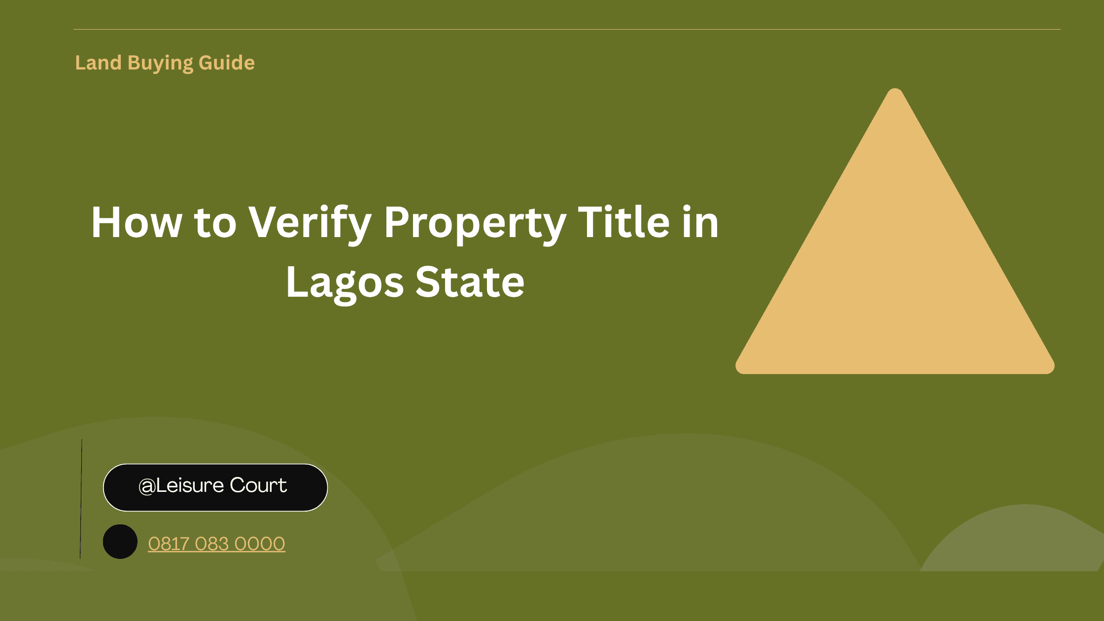 How to Verify Property Title in Lagos State