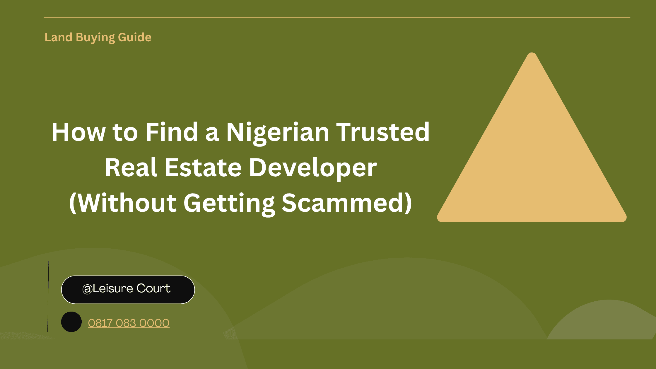How to Find a Nigerian Trusted Real Estate Developer