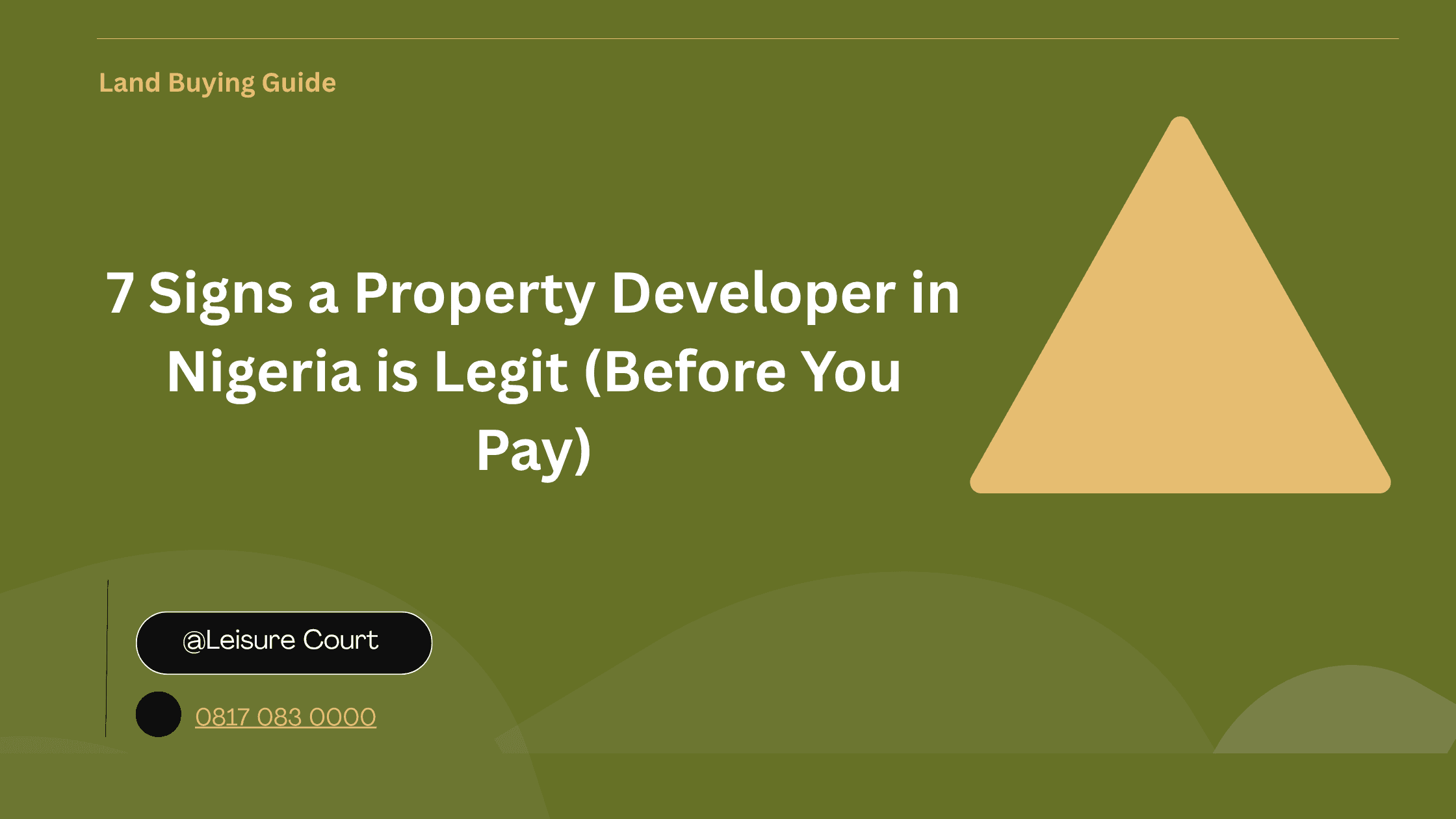 7 Signs a Property Developer in Nigeria is Legit (Before You Pay)